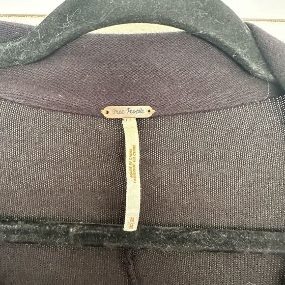 Free People Women’s Medium Assymetrical Cotton Jacket Sweater - Picture 2 of 7